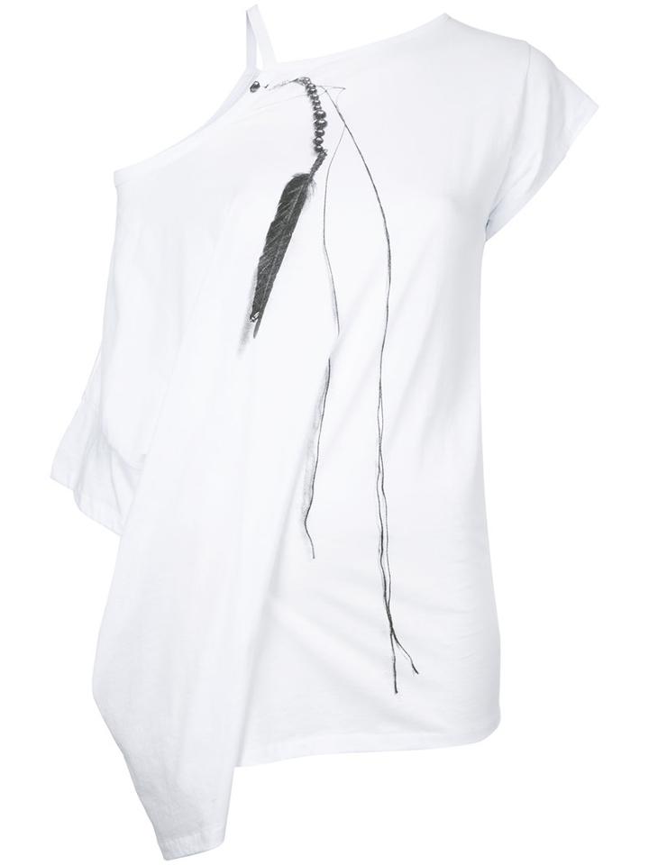 Ann Demeulemeester - Cut Out T-shirt - Women - Cotton - 38, Women's, White, Cotton