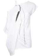 Ann Demeulemeester - Cut Out T-shirt - Women - Cotton - 38, Women's, White, Cotton