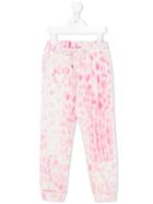 Roberto Cavalli Kids - Animal Print Cuffed Trousers - Kids - Cotton/spandex/elastane - 6 Yrs, Girl's, Pink/purple