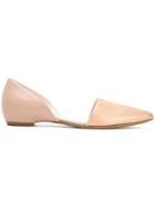 Vittorio Virgili Pointed Ballerinas - Nude & Neutrals