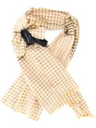 Forte Forte Checked Bow Scarf - Yellow