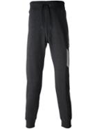 Moncler Gamme Bleu Logo Patch Track Pants, Men's, Size: Medium, Grey, Wool