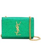 Saint Laurent Mini 'monogram' Crossbody Bag, Women's, Green