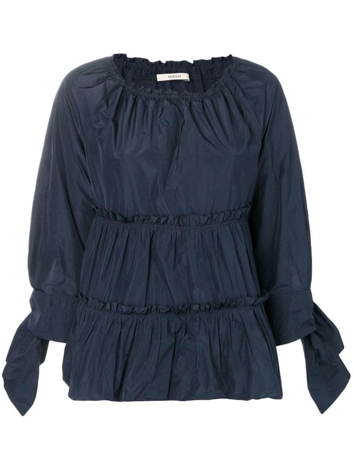 Odeeh Elasticated Panel Blouse - Blue