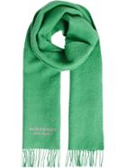 Burberry Embroidered Cashmere Fleece Scarf - Green