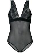 Sophie Surprising Lace Bodysuit - Women - Polyamide/spandex/elastane - L, Blue, Polyamide/spandex/elastane, Stella Mccartney