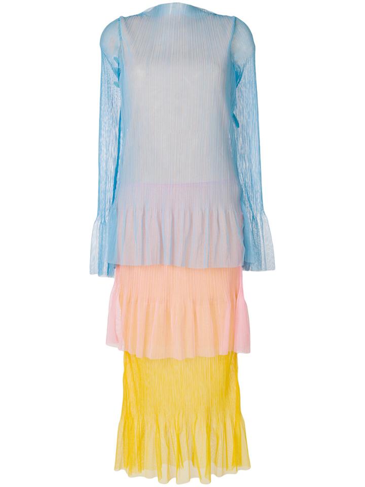 Vivetta Sheer Tiered Dress - Multicolour