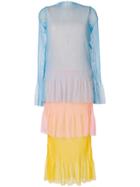 Vivetta Sheer Tiered Dress - Multicolour