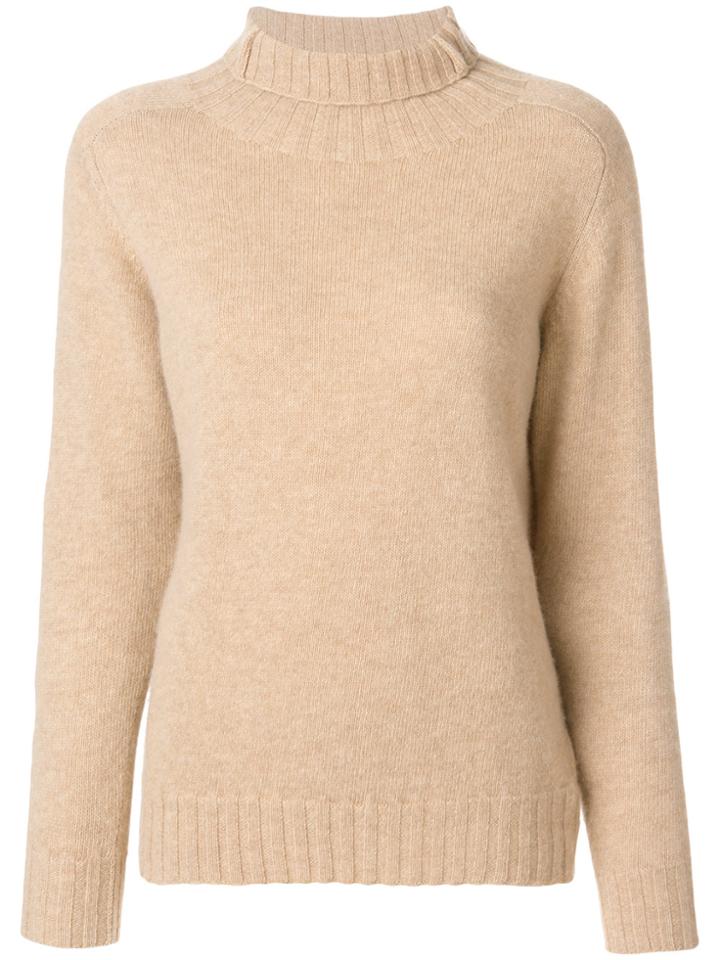 Zanone Roll Neck Sweater - Nude & Neutrals