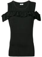 Liu Jo Cold-shoulder Frill Top - Black