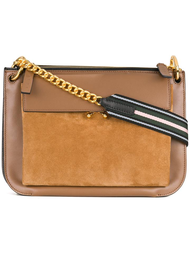 Marni Pocket Bandoleer Shoulder Bag - Brown