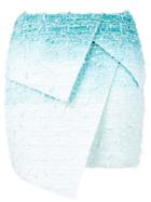 Balmain Gradient-effect Layered Skirt - Blue