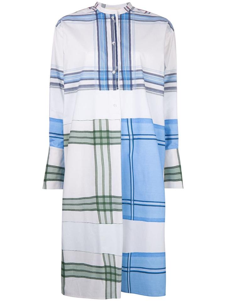 Ports 1961 Checked Shirt Dress - White