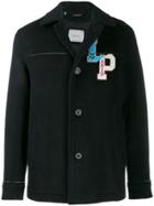 Lanvin Logo Embroidered Coat - Blue