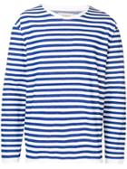 Laneus Striped Long-sleeve Top - White