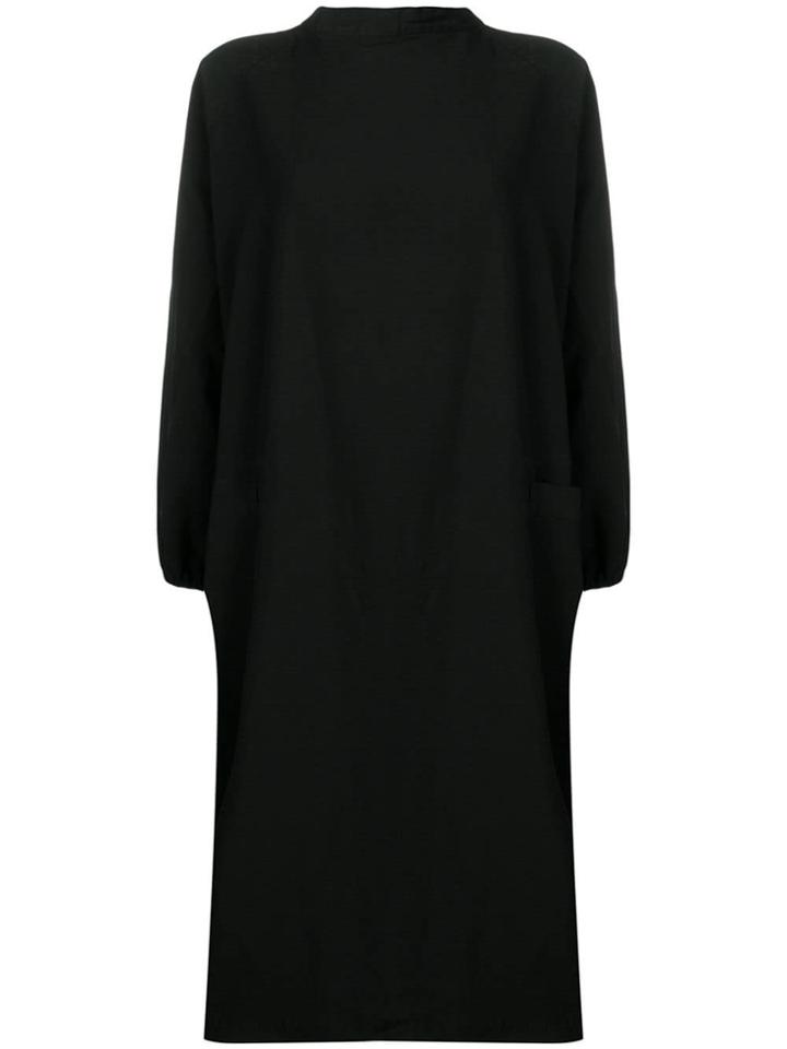 Comme Des Garçons Comme Des Garçons Long-sleeved Midi Dress - Black