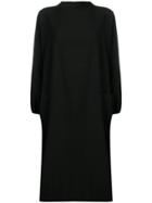 Comme Des Garçons Comme Des Garçons Long-sleeved Midi Dress - Black