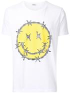 Kidill Smiley T-shirt, Men's, Size: Medium, White, Cotton
