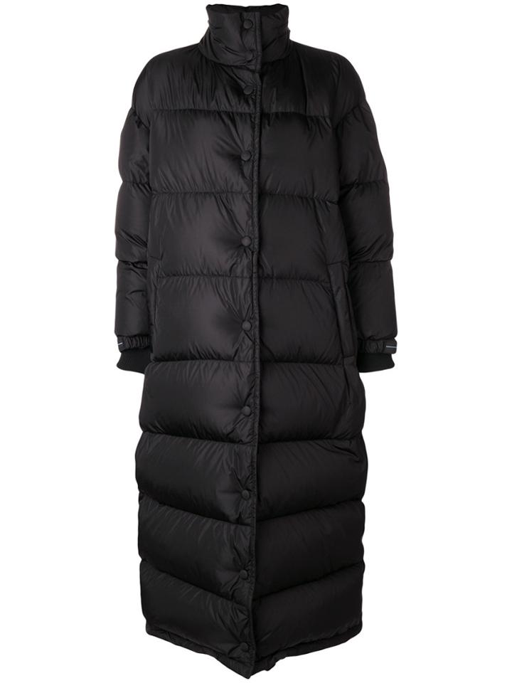 Prada Long Padded Coat - Black