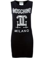Moschino Interlocking C-clamp Knitted Dress, Women's, Size: 40, Black, Virgin Wool