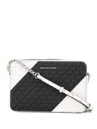 Michael Michael Kors Two-tone Logo Satchel Bag - Black