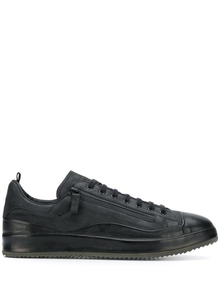 Officine Creative Flat Lace-up Sneakers - Black