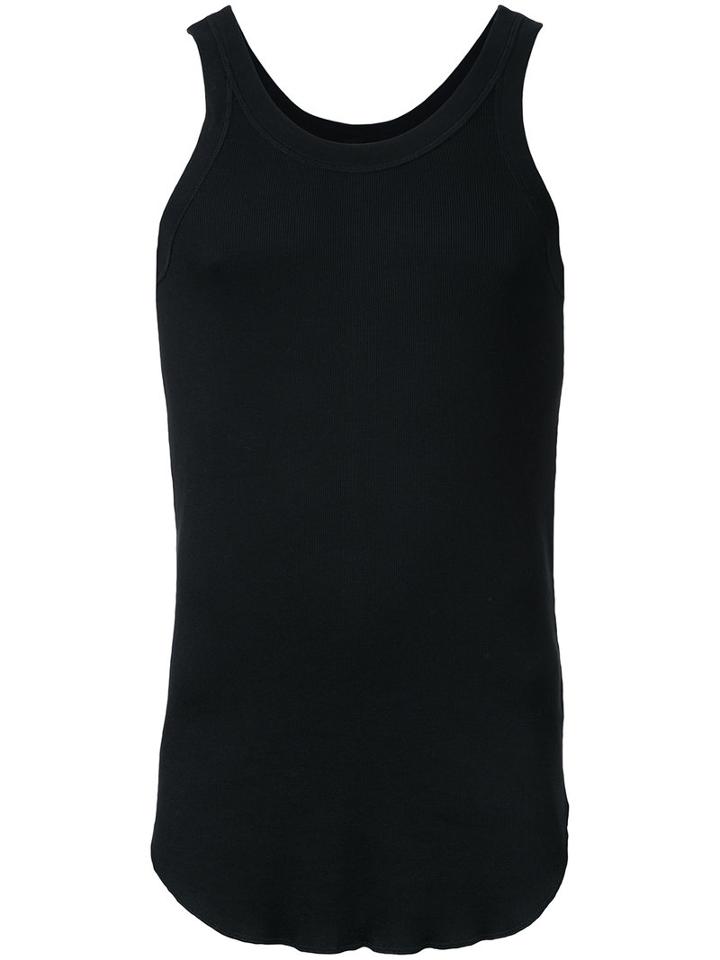 Kazuyuki Kumagai Curved Hem Vest, Men's, Size: 3, Black, Cotton
