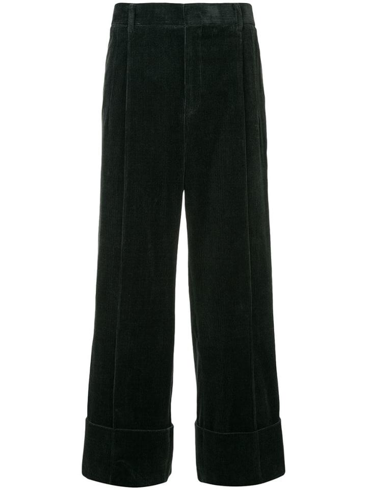 Wooyoungmi Wide Leg Corduroy Trousers - Black