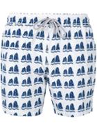 Capricode - Stone Print Swim Shorts - Men - Nylon - L, White, Nylon