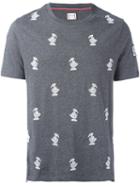 Moncler Gamme Bleu Embroidered Bird T-shirt, Men's, Size: Small, Grey, Cotton