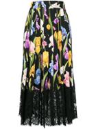 Dolce & Gabbana Floral Flared Skirt - Black