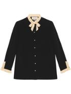 Gucci Silk Necktie Shirt - Black