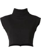 Daniel Patrick Turtleneck Cropped Sweatshirt, Women's, Size: Xs, Black, Cotton