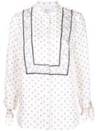 3.1 Phillip Lim Printed Tie Sleeve Blouse, Women's, Size: 4, White, Silk