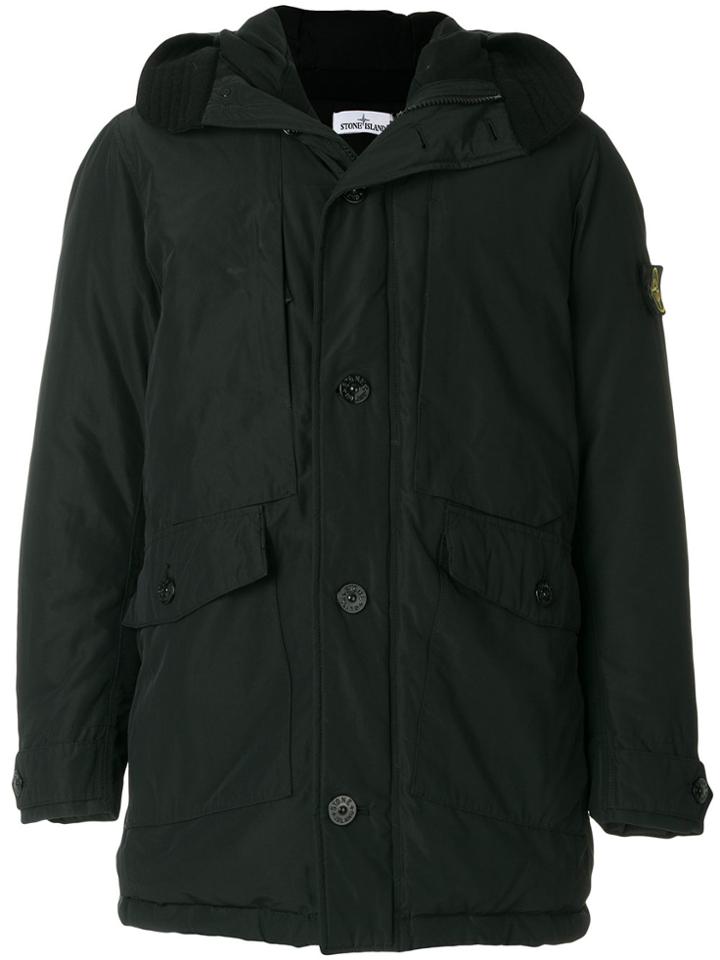 Stone Island Padded Duffle Coat - Black