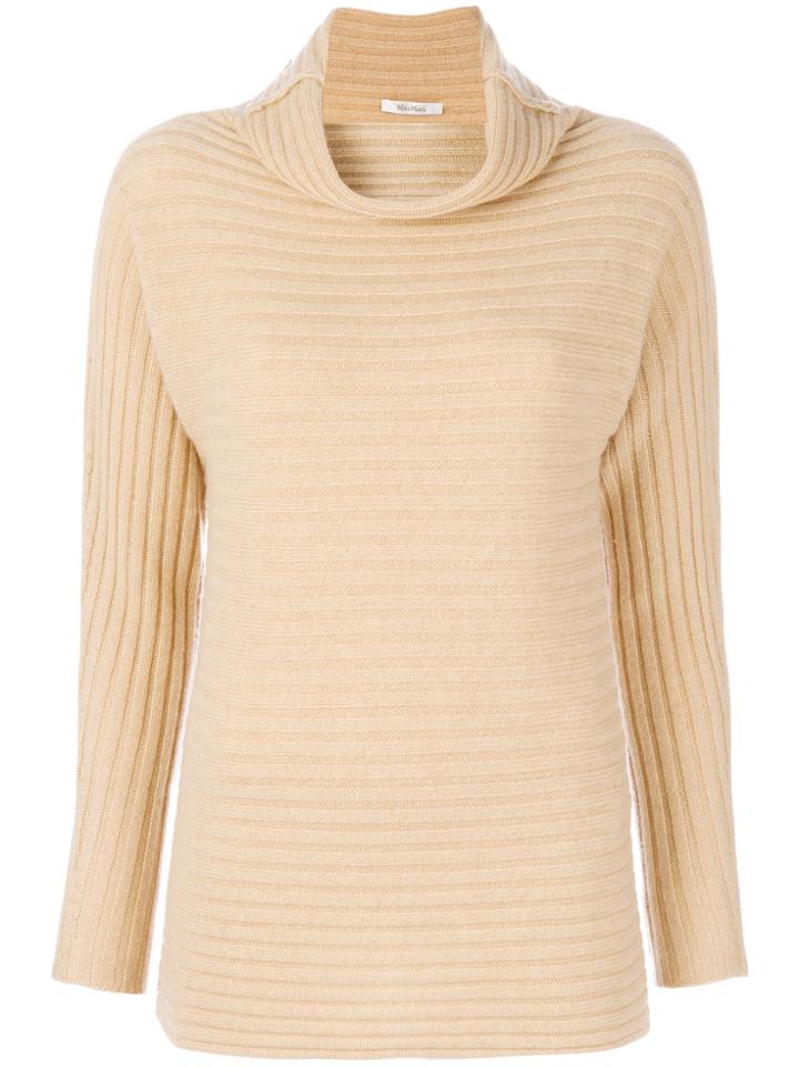 Max Mara Galoshe Ribbed Jumper - Nude & Neutrals