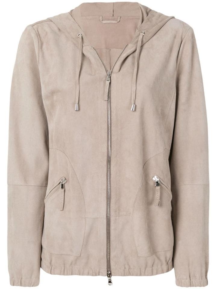 Eleventy Hooded Zipped Jacket - Neutrals