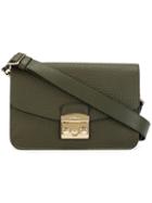 Furla Flap Crossbody Bag, Women's, Green, Leather