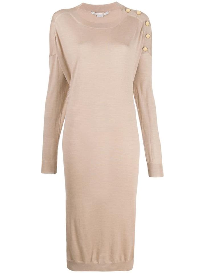 Stella Mccartney Draped Jumper Dress - Neutrals