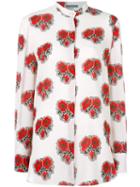 Alexander Mcqueen Rose Print Shirt, Women's, Size: 44, Nude/neutrals, Silk