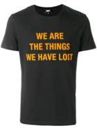 Dust Slogan Print T-shirt - Black