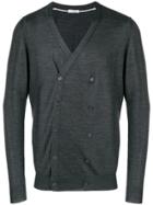 Paolo Pecora Double Breasted V-neck Cardigan - Grey