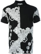 Mcq Alexander Mcqueen Printed Polo Shirt, Men's, Size: Large, Black, Cotton