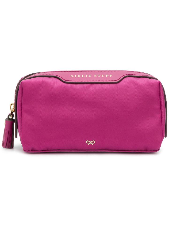 Anya Hindmarch Girlie Stuff Make-up Bag - Pink & Purple