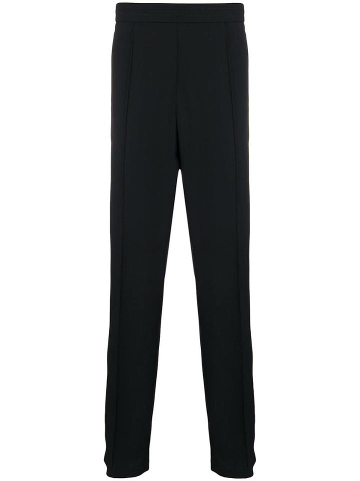 Valentino Logo Detail Straight-leg Trousers - Black