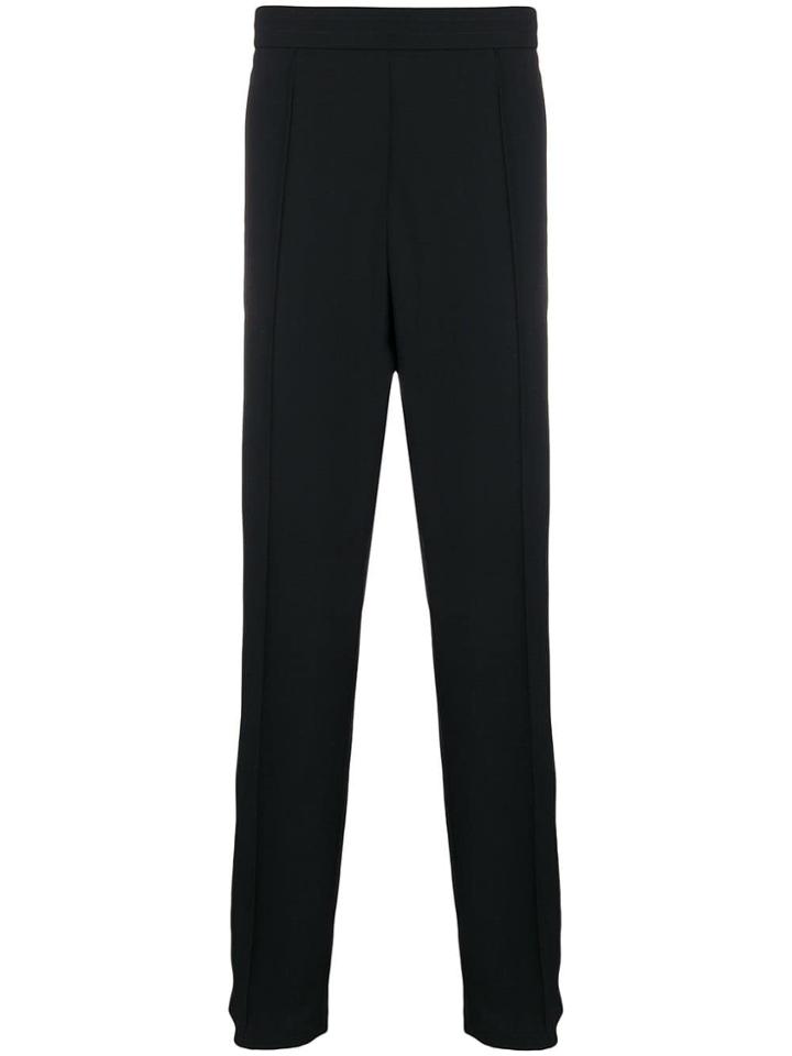 Valentino Logo Detail Straight-leg Trousers - Black