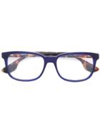 Mcq By Alexander Mcqueen Eyewear Contrast Square Glasses - Blue