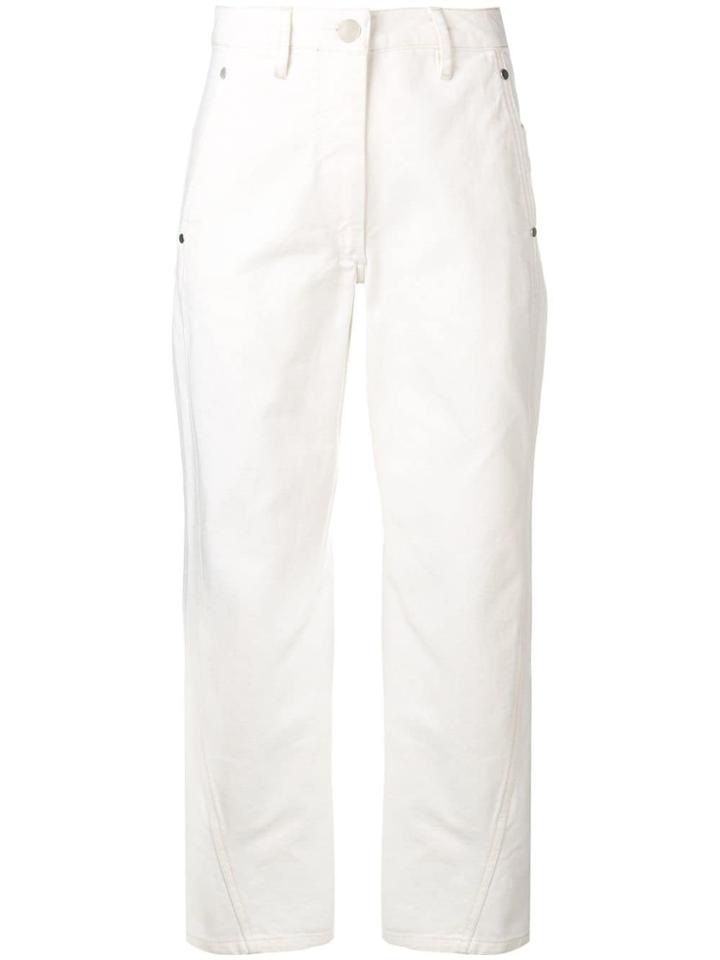Lemaire Cropped Straight Jeans - White
