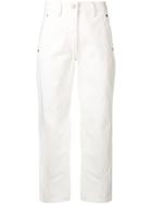 Lemaire Cropped Straight Jeans - White