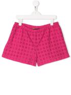 Ralph Lauren Kids Teen Floral Embroidered Shorts - Pink